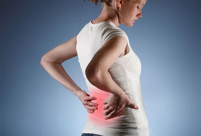 bolečine v hrbtu pri ženski